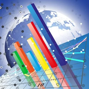 Progressive Bar chart. Abstract vector illustration Illustrazione stock