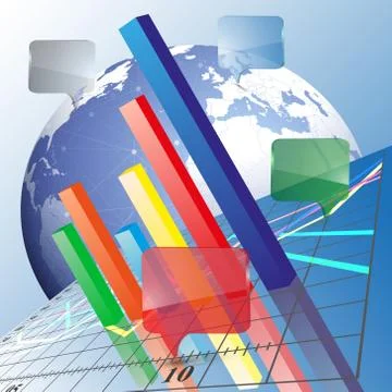 Progressive Bar chart. Abstract vector illustration Illustrazione stock