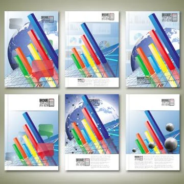 Progressive Bar chart. Brochure, flyer or report for business, templates vector Illustrazione stock
