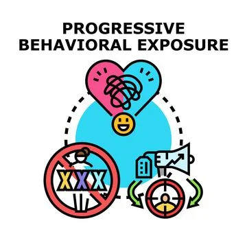 Progressive behavioral exposure therapy for behavioral change and mental we.. Stock-Illustration