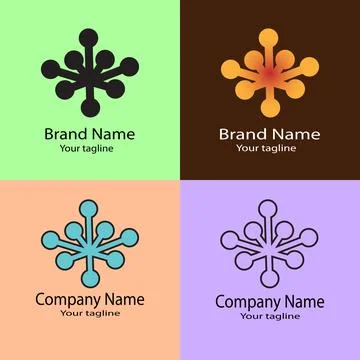 Progressive Connected Nexus Logo Design for Company Stock Illustration