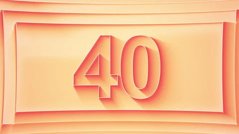 Progressive counting from 1 to 69. Minimalistic embossed number Stock Footage 294101903