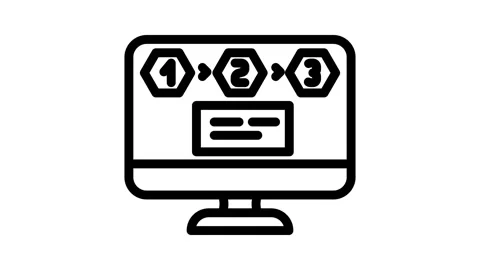 Progressive disclosure line icon animation Stock Footage 326757020