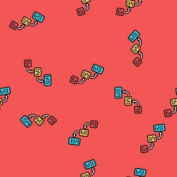 Progressive disclosure vector seamless pattern Stock Illustration