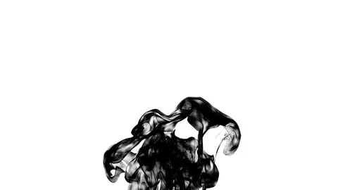 Progressive flowing black Ink, fluid, liquid. 스톡 동영상 127748403