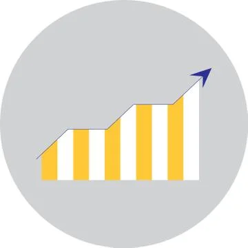 Progressive graph chart icon symbol illustration Ilustración de archivo