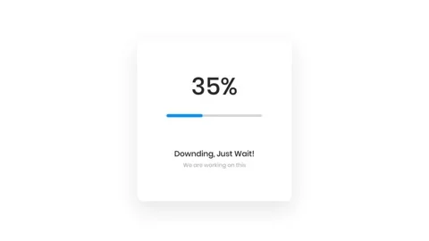 Progressive Loading Screen with Dynamic 100 Percent Completion Vídeo Stock 341922502