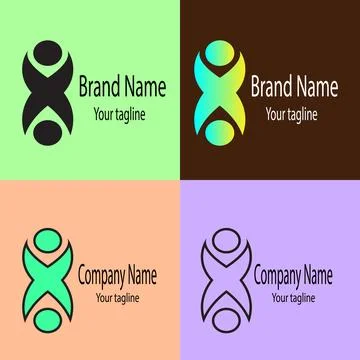 Progressive Unique Latest Symbol of Unity Logo Design. 스톡 일러스트