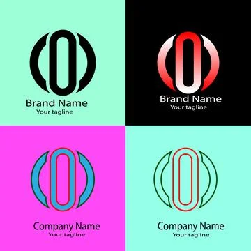 Progressive Unique Modern Round Symbol Logo Design Stock Illustration