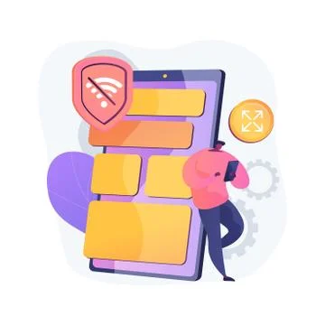 Progressive web app abstract concept vector illustration. Stock Illustration