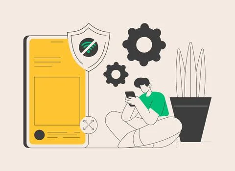 Progressive web app abstract concept vector illustration. Stock Illustration