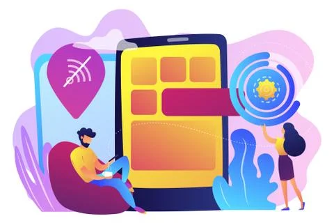Progressive web app concept vector illustration. 스톡 일러스트