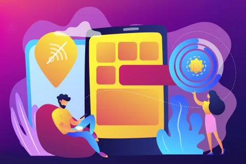 Progressive web app concept vector illustration. 스톡 일러스트