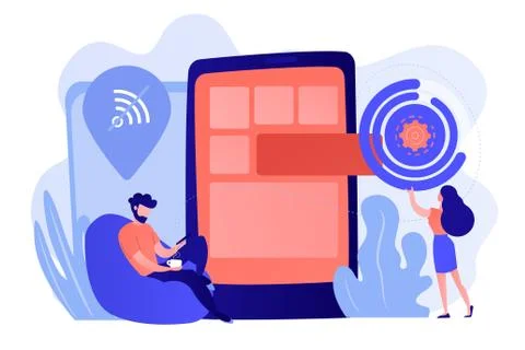 Progressive web app concept vector illustration. Stockillustratie