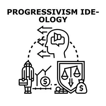 Progressivism ideology concept vector flat illustration Stock Illustration