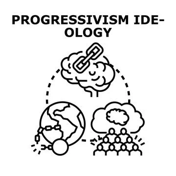 Progressivism ideology promoting social change and liberation Stock Illustration
