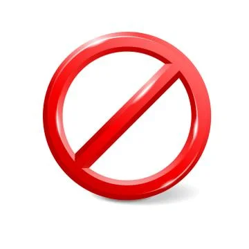 Prohibit sign empty template Stock Illustration