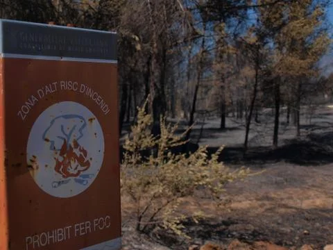 Prohibited to do fire Stock Photos