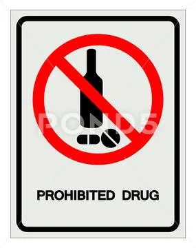 Prohibited Drug Symbol Sign, Vector Illustration, Isolate On White ...