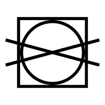 Prohibited drying and spin Clothes care symbols Washing concept Laundry sign  Stock Illustration