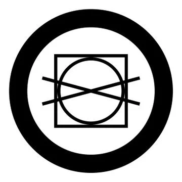 Prohibited drying and spin Clothes care symbols Washing concept Laundry sign  Stock Illustration