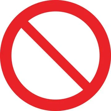 Prohibited Entry Empty Circle Sign Stock Illustration