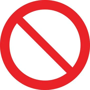 Prohibited Entry Red Circle Sign Stock Illustration