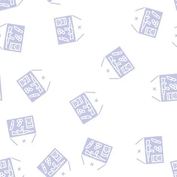 Prohibited goods glyph seamless pattern Stock Illustration