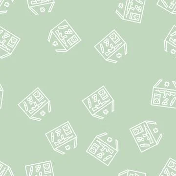 Prohibited goods line seamless pattern Stock Illustration