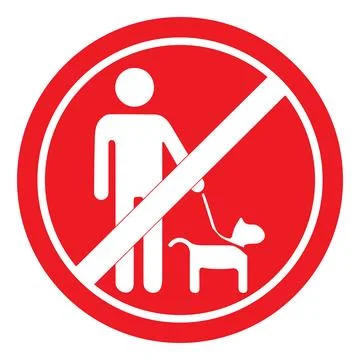 Prohibited from herding dogs Stock Illustration