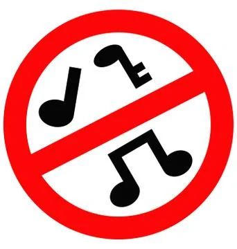 Prohibited music Stock Photos
