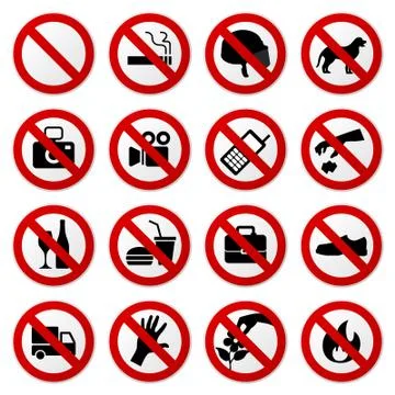 Prohibited No Stop Sign Stock-Illustration