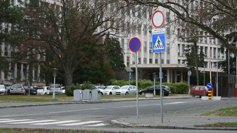 Prohibited parking Stock Footage 83700952