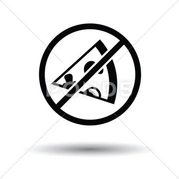 Prohibited pizza icon Stock Illustration