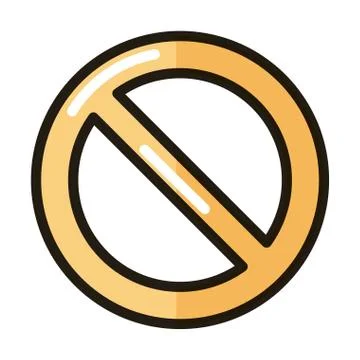 Prohibited sign internet web technology interface line and fill style icon 스톡 일러스트