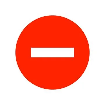 Prohibited Stop White Red Minus Sign Stock Illustration