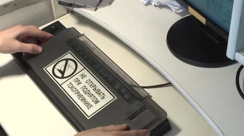 Prohibiting the installation of the poster. Stock Footage 1806767