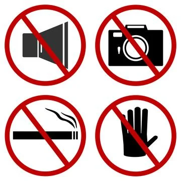 Prohibiting signs Stock Illustration