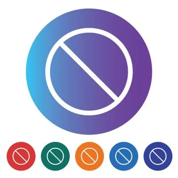 Prohibition circle icon Stock Illustration