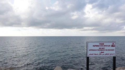 Prohibition diving plate Stock Footage 128714942