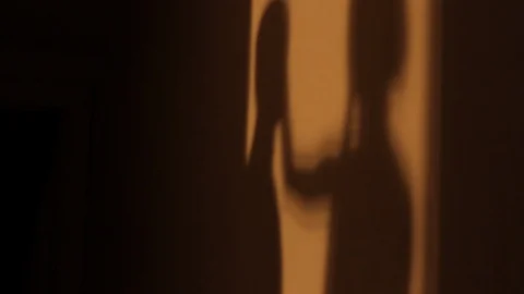 Prohibition era Prostitute in Hallway - Shadow Recreation Stock Footage 106948137