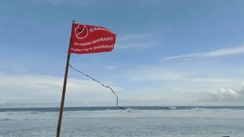 Prohibition flag Video stock 258179724