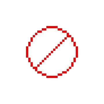 Prohibition Icon Pixel Stock Illustration