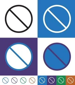 Prohibition line icon Stock Illustration