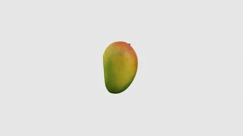 Prohibition Mango red warning sign concept 3d animation video with alpha ch.. Stock Footage 303038226
