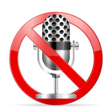 Prohibition microphone Stock Illustration
