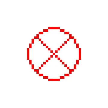 Prohibition Pixel Icon Stock-Illustration