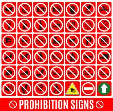 Prohibition set symbol Stock Illustration