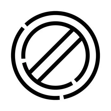 Prohibition sign blocking entry representing restriction Illustrazione stock