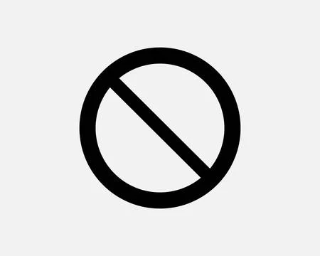 Prohibition Sign Do Not Allowed Cannot Prohibited Empty Icon Sign Vector Stock Illustration